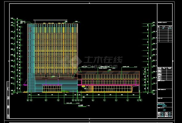 公交枢纽站11层交通信息综合楼建筑结构设计施工图-图一