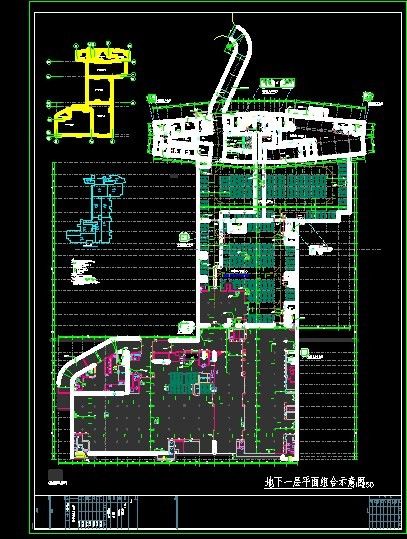 医院1层地下室车库建筑结构设计施工图-图一