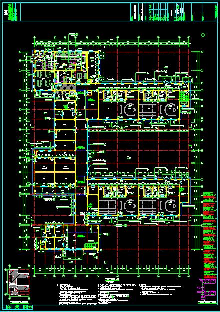 3层12班 6460平米 黄岩中心幼儿园建筑全专业施工CAD图