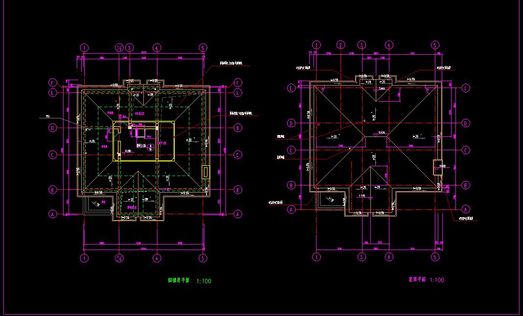 CAD别墅建筑设计方案图