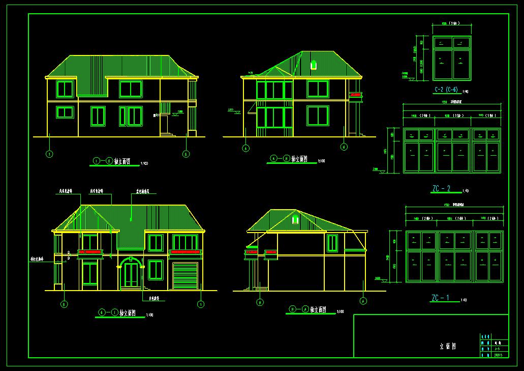 CAD北方二层别墅住宅建筑图