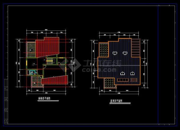 CAD几套别墅户型设计方案图-图一