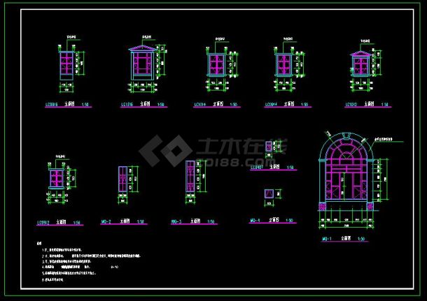 CAD设计图大型别墅建筑图纸-图二
