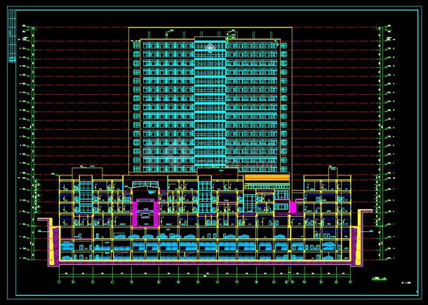 19层专科医疗中心综合门诊建筑设计施工图-图一