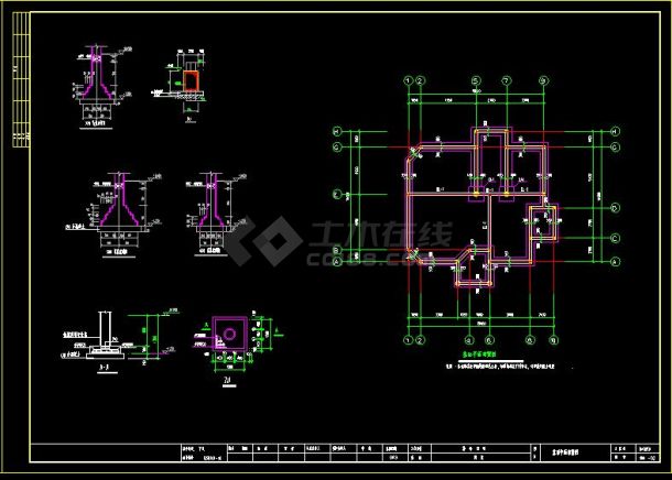私人自建3层独栋别墅建筑结构设计施工图-图二