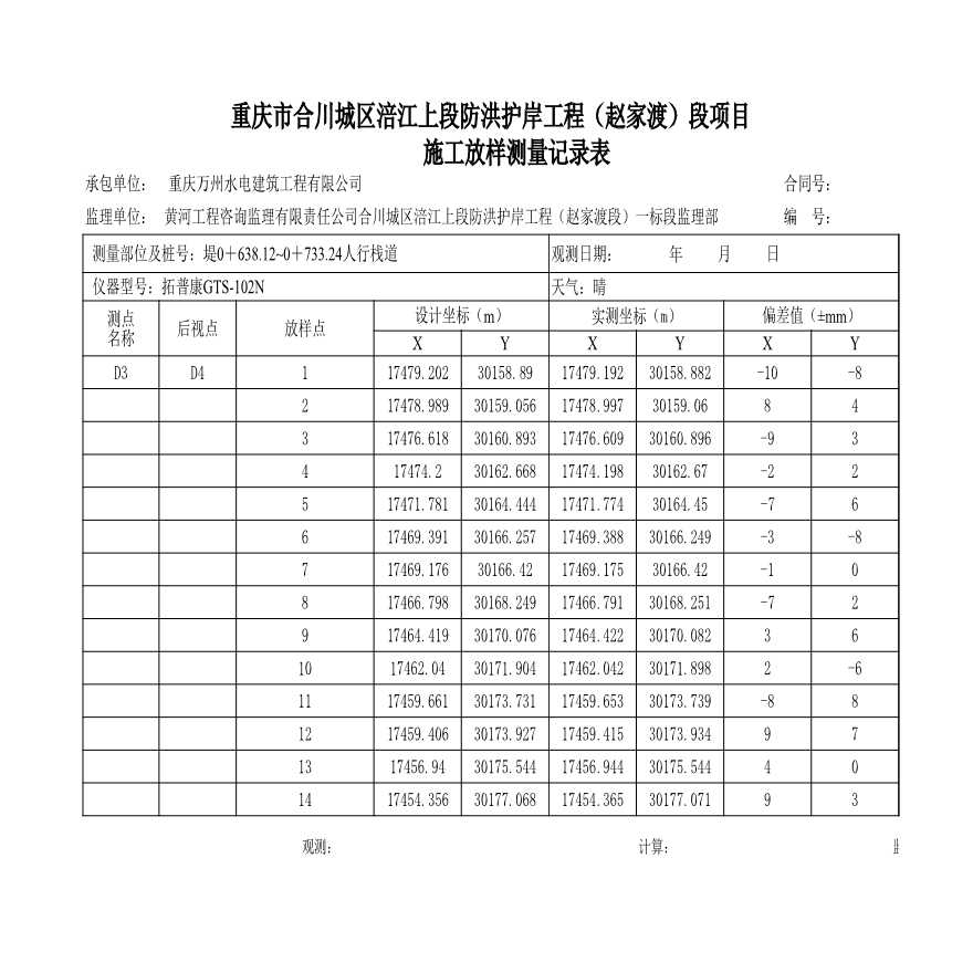 涪江上段防洪护岸项目全站仪放线记录表.xls
