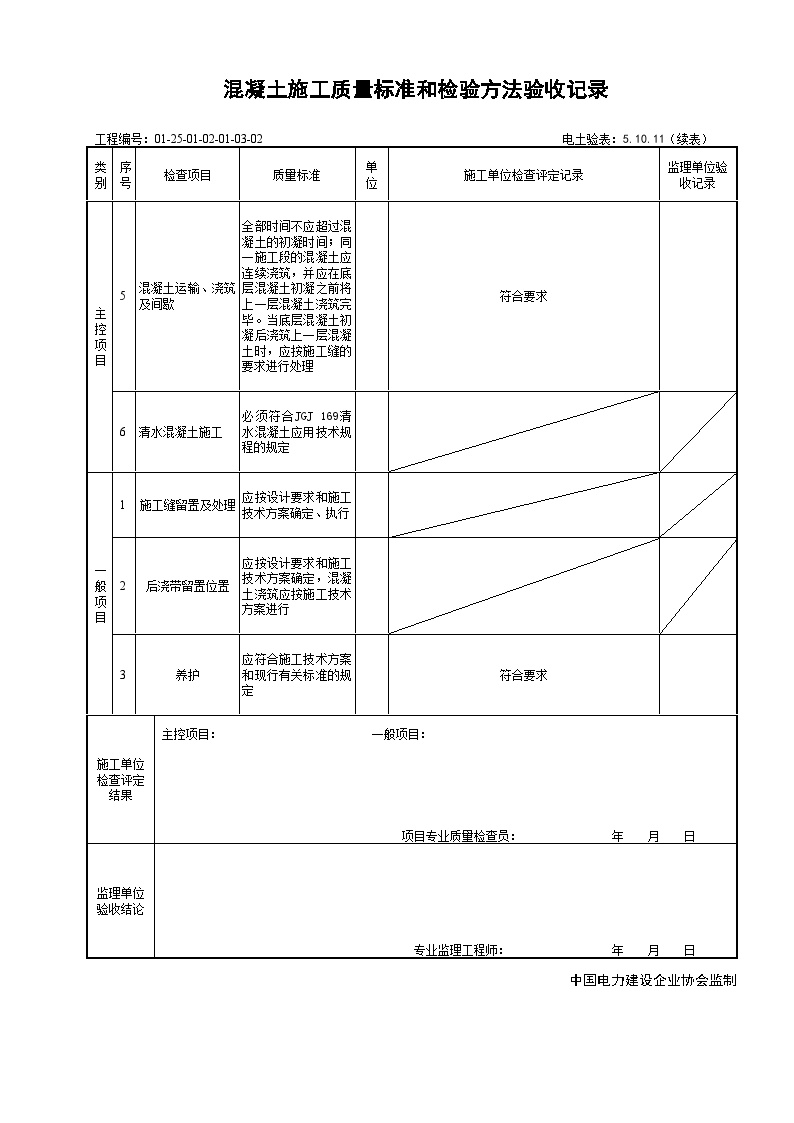 综合楼框架综合楼二层5.10.11混凝土施工质量标准和检验方法验收记录 2.doc-图二