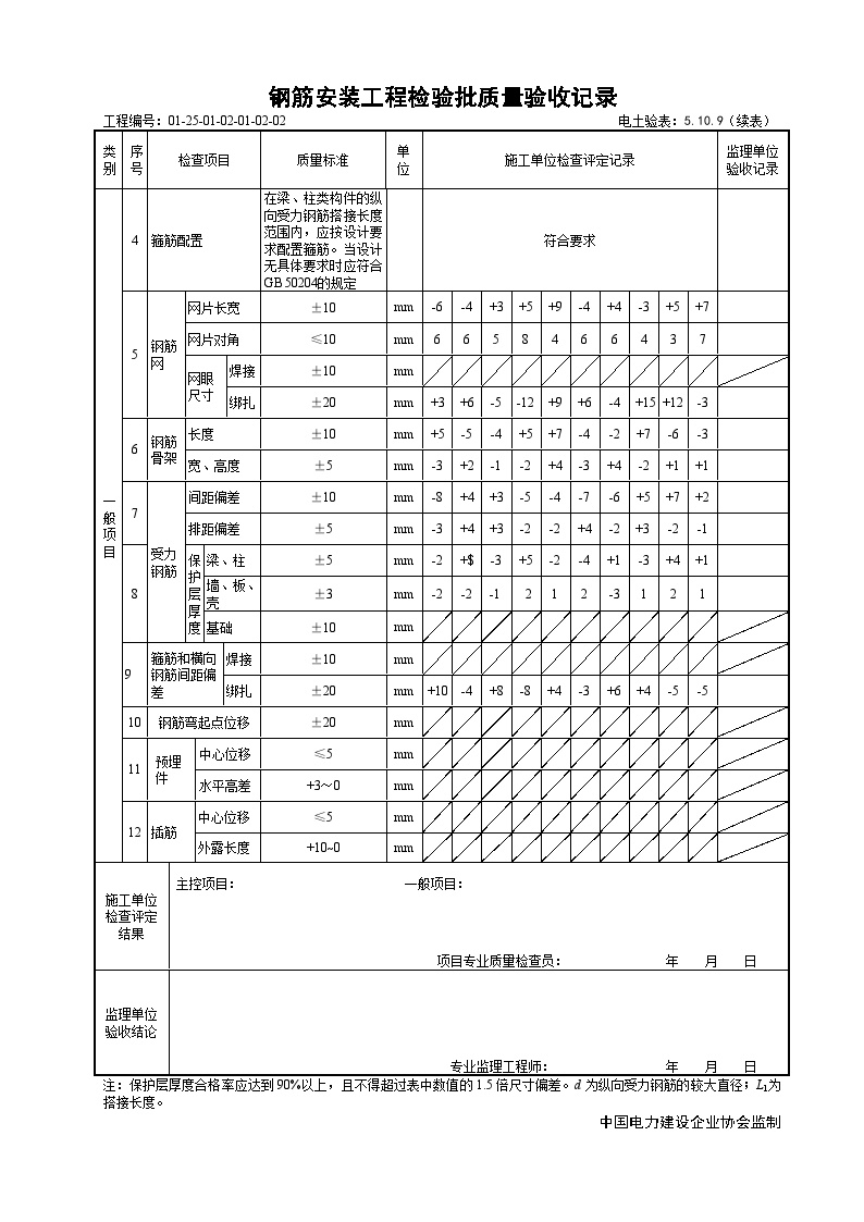 综合楼框架综合楼坡屋顶5.10.9钢筋安装工程检验批质量验收记录 2.doc-图二