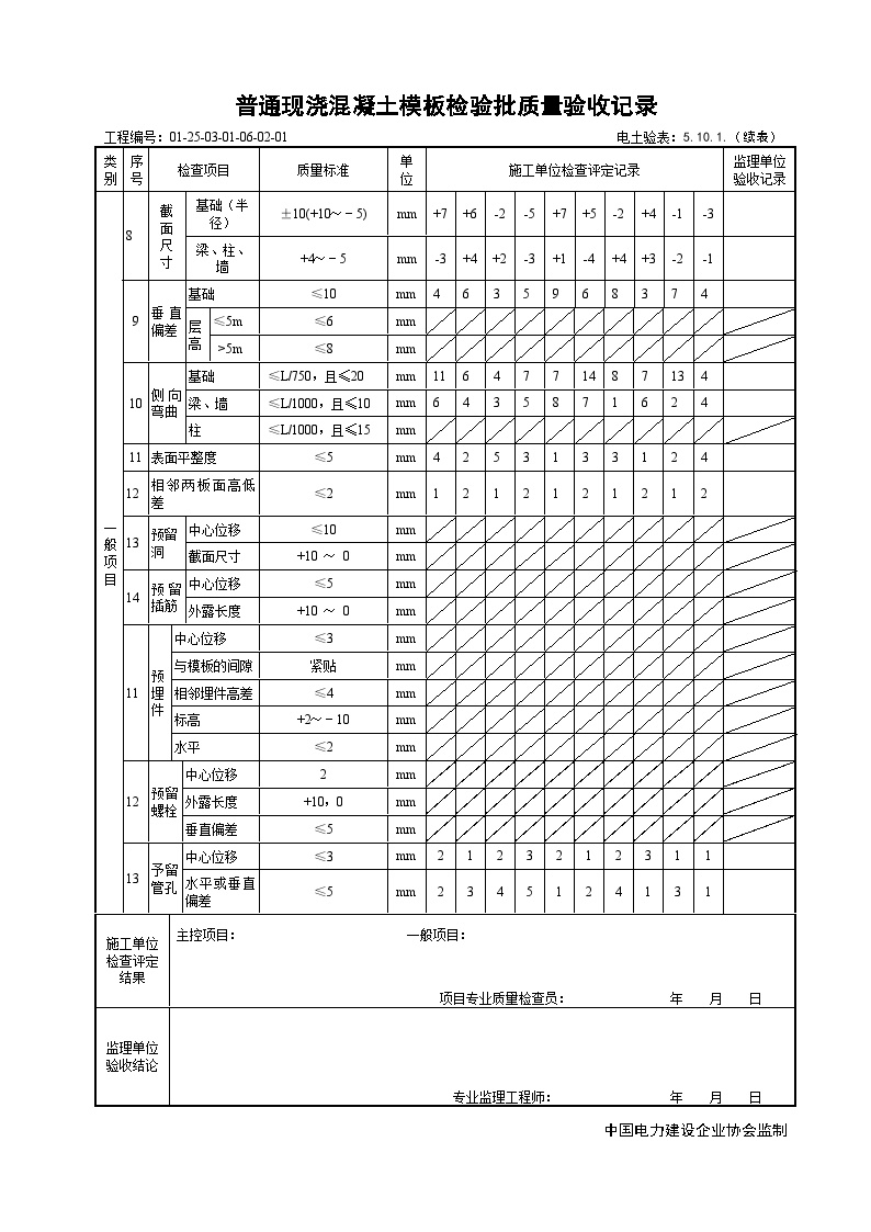 普通现浇混凝土模板安装工程检验批质量验收记录016.doc-图二