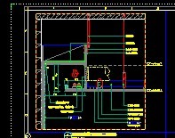 天花石膏板吊顶灯槽及检修口及投影幕施工做法节点图_图1