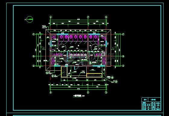 单层公厕卫生间建筑设计施工图-图一