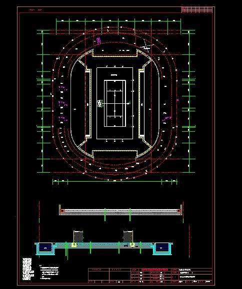 特级网球场运动中心建筑设计施工图-图一