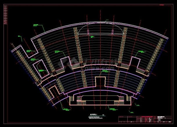 特级网球场运动中心建筑设计施工图-图二