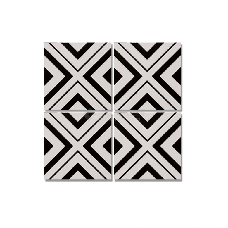 现代北欧黑色灰色花砖300×300 (65).jpg-图一