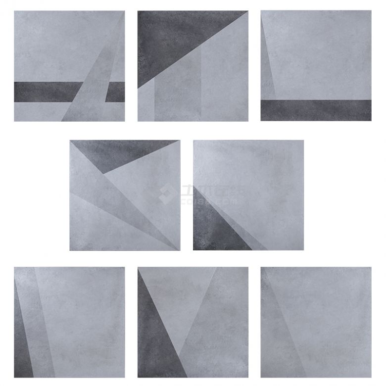 现代北欧灰色水泥板花砖300×300 (118).jpg-图一