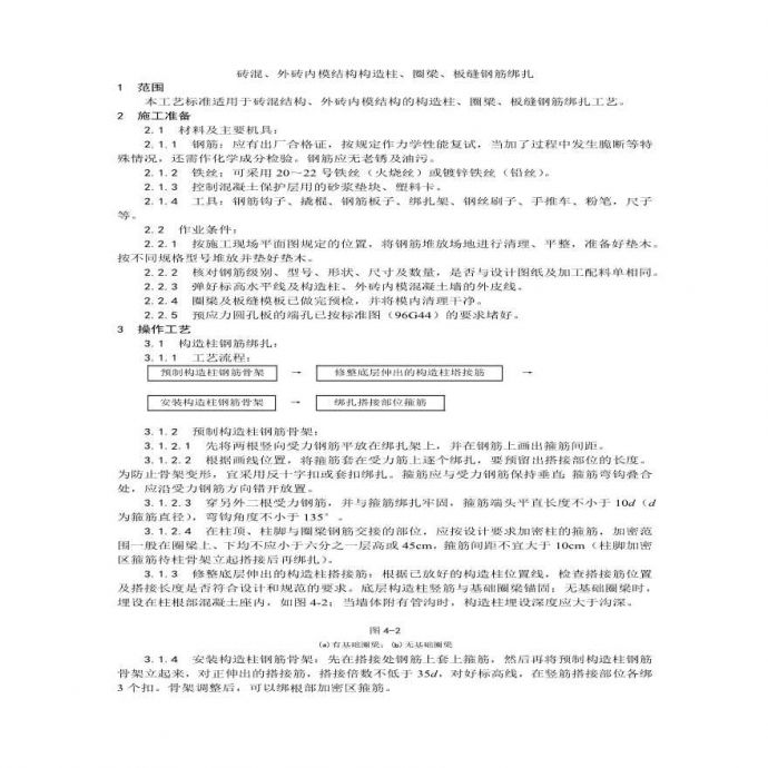 砖混外砖内模结构构造柱圈梁板缝钢筋绑扎工艺.pdf_图1