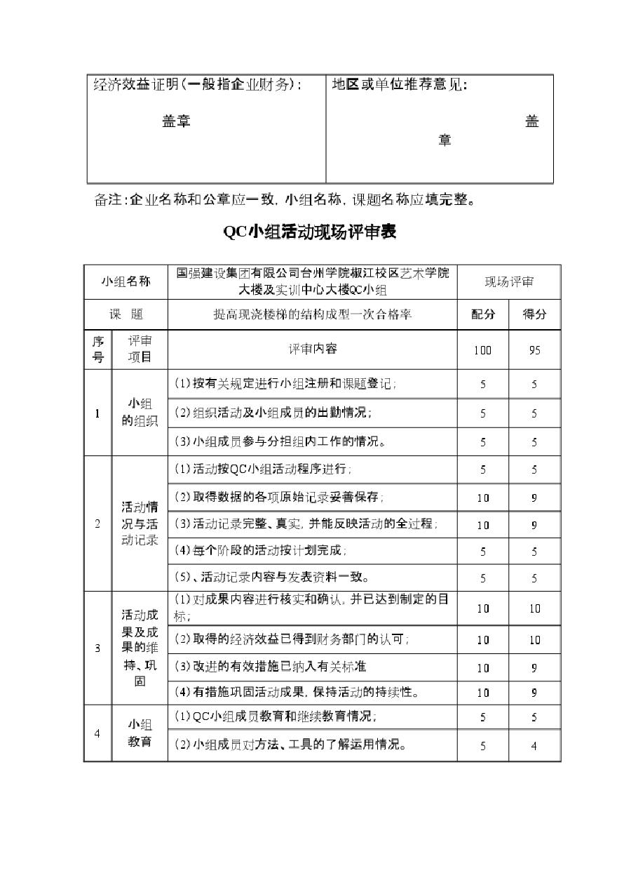 QC成果报告  提高现浇楼梯的结构成型一次合格率-图二