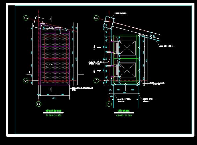 观光电梯建筑及钢结构施工图纸