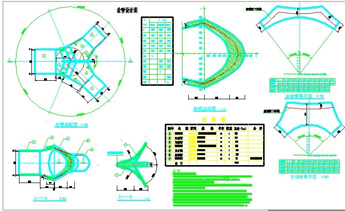 【精选】小型水利工程管道设计CAD图纸