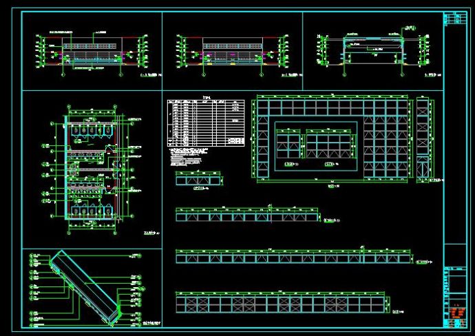30米跨单层重钢厂房建筑结构设计施工图_图1