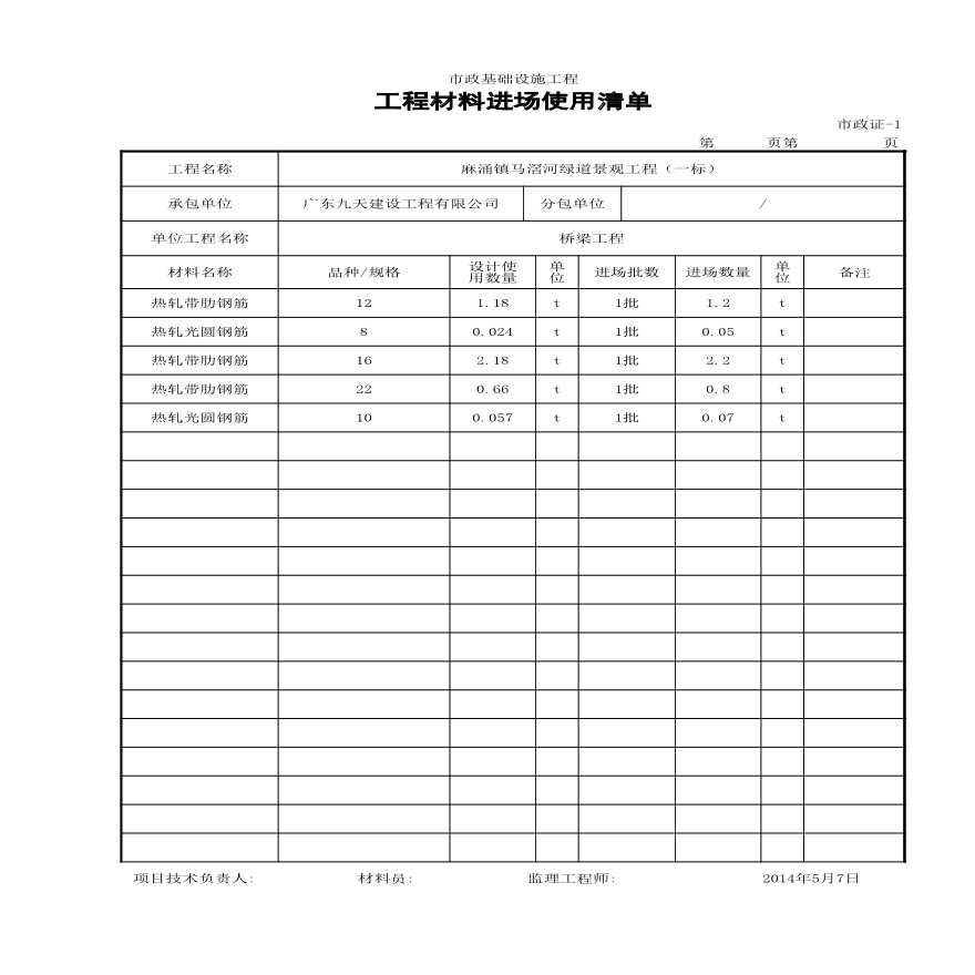 东莞景观工程-钢筋材料报审表 (2)-图二