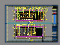 某某建筑大汉富邦办公室施工图平面图CAD图