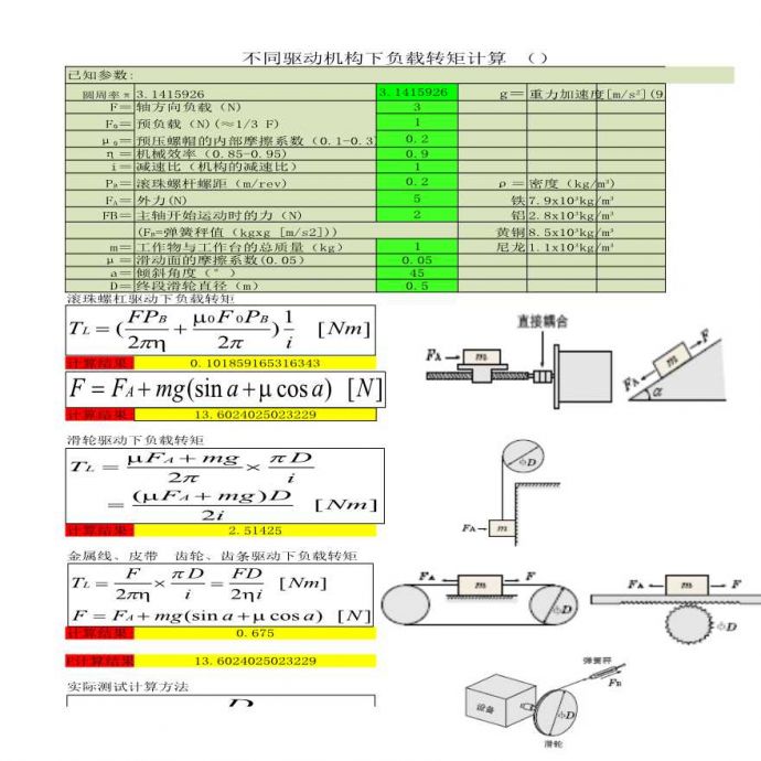 负载转矩计算 （电气项目）.xlsx_图1