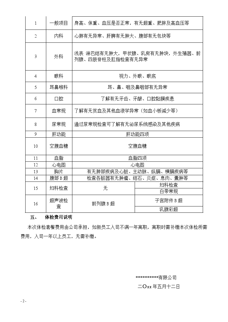 关于公司安排年度体检的通知-图二