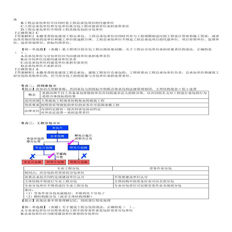 二建考试资料第01讲　建设工程发承包的一般规定-图二