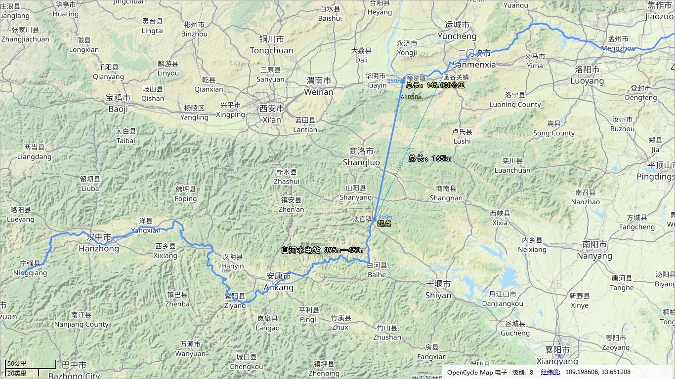 汉江白河水电站---黄河三门峡 350m---350m 145km.jpg