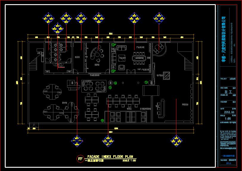 1P01～2P10奥赛克办公室6号厂房一二层装饰施工平面CAD图
