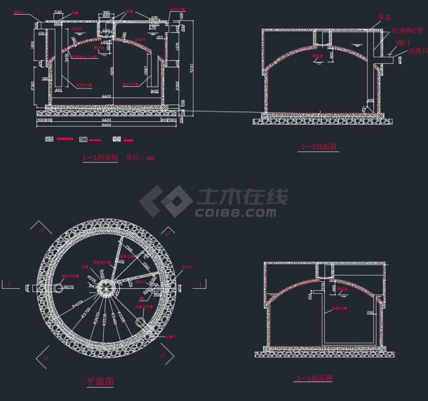 150立方沼气设计图工艺结构-图一