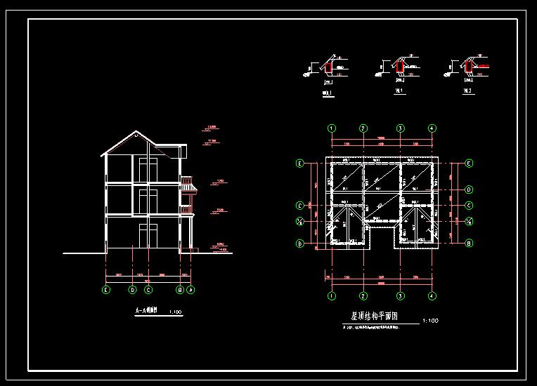 CAD施工图建筑图极致别墅