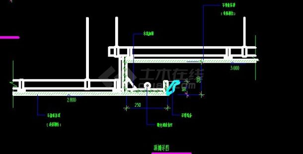 门厅顶棚CAD常用节点图及示意图-图一