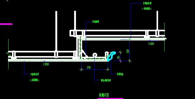 门厅顶棚CAD常用节点图及示意图_图1
