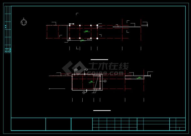 单层大门及围墙建筑结构设计施工图-图一