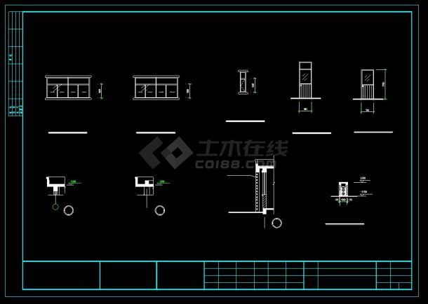 单层大门及围墙建筑结构设计施工图-图二