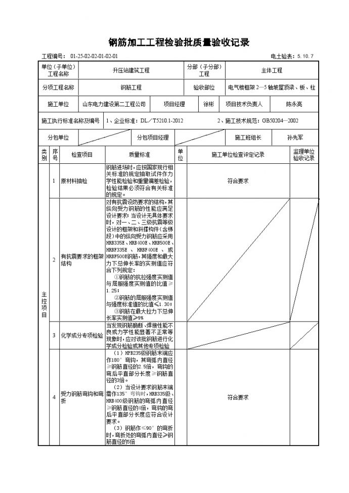 电气楼框架电气楼坡屋顶二5.10.7钢筋加工工程检验批质量验收记录 4.doc_图1