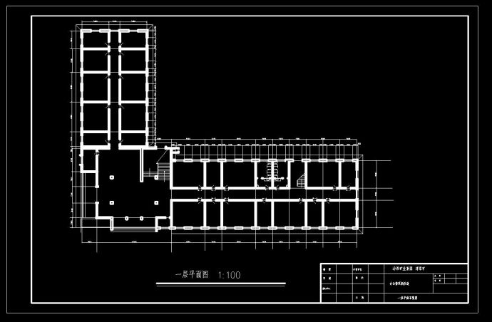 办公楼平面图（一---五层）_图1