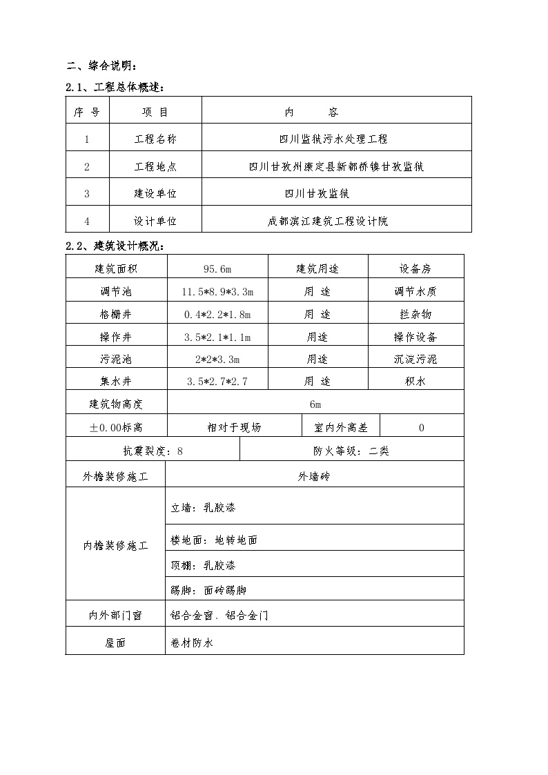 污水处理池施工方案设计.doc-图二