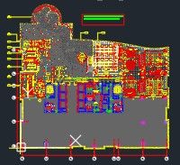 某某上海瑞安广场办公室自用层23建筑结构平面图CAD图-图一