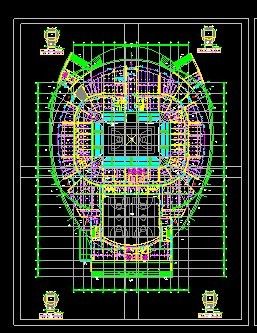 大型3层市体育馆建筑结构水设计施工图-图一