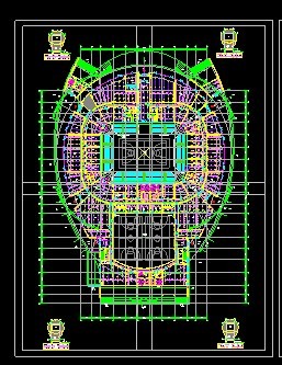 大型3层市体育馆建筑结构水设计施工图