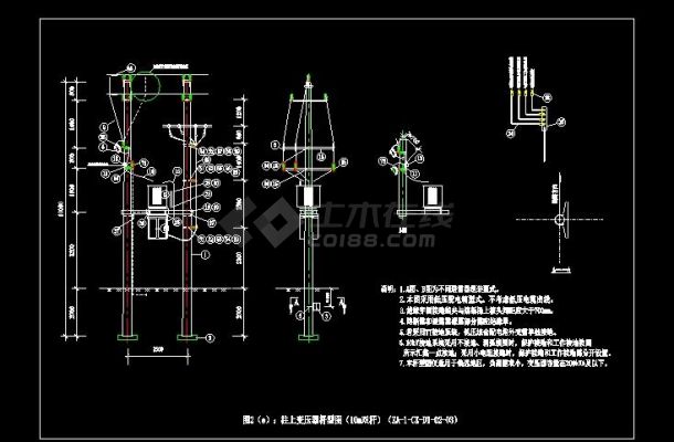 ZA-1-柱上变压器台（国网典设2016-10KV配电房分册）-图一