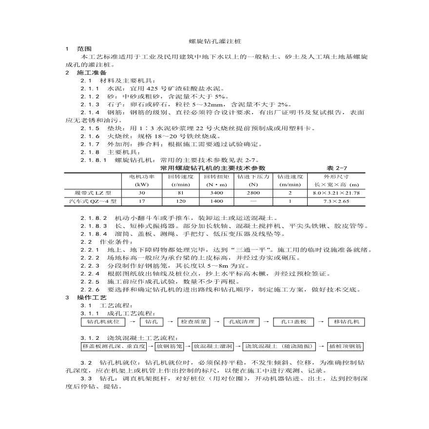 螺旋钻孔灌注桩施工工艺.pdf-图一