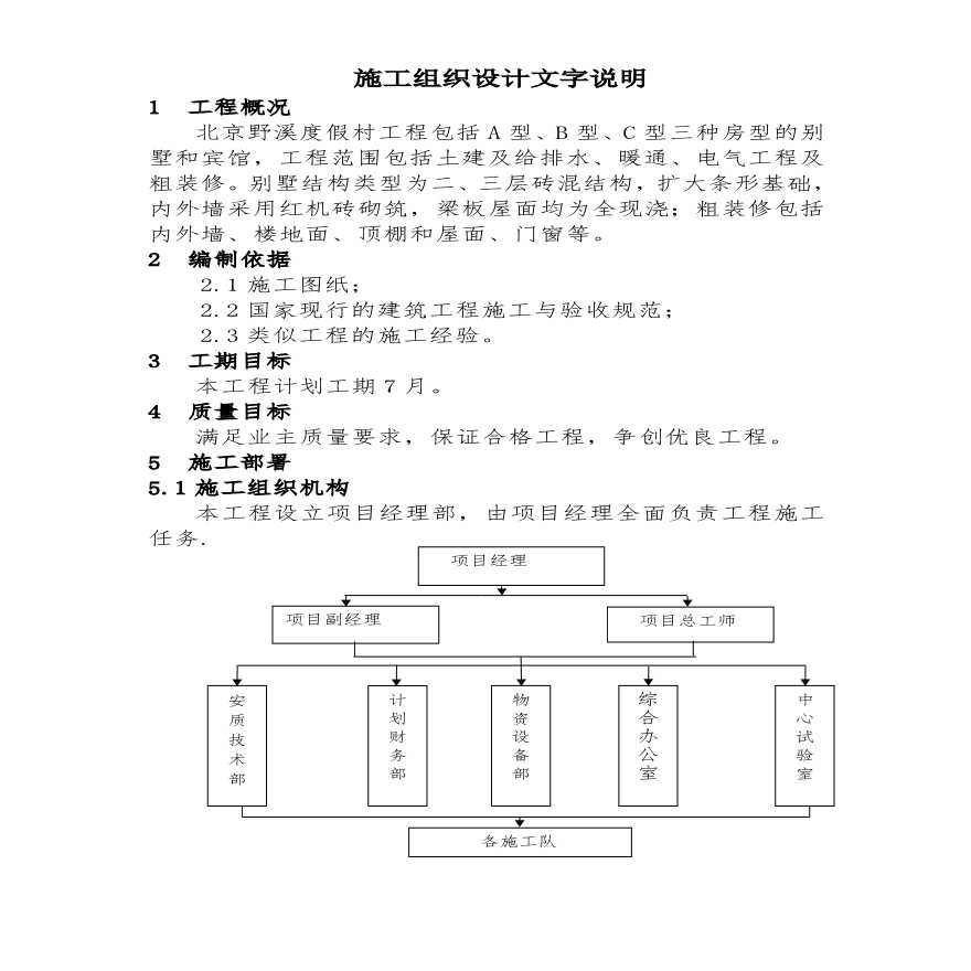 北京野溪度假村施工组织设计方案.pdf-图一