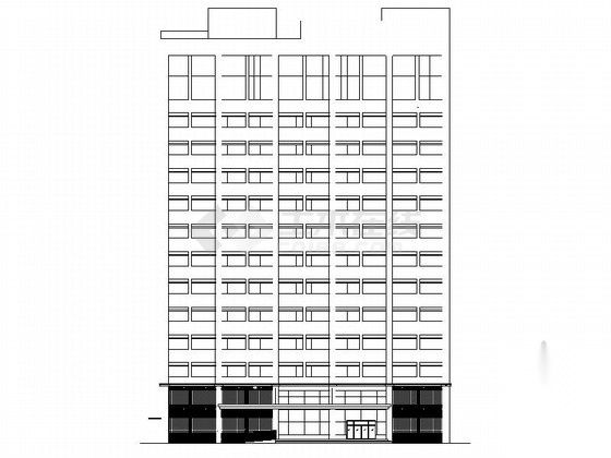 湖南14层现代风格市级中医院施工图CAD文件（医疗建筑深化版）-图一