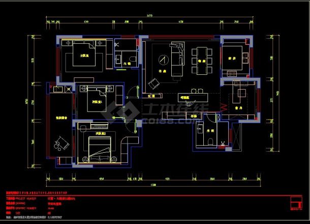 现代极简住宅全套CAD施工图+效果图+3D模型-图一
