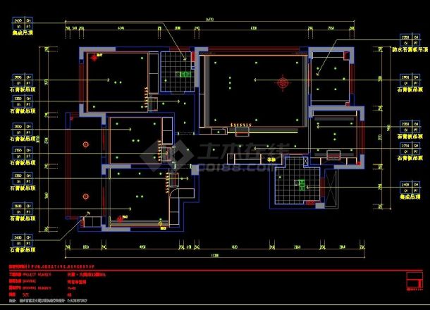 现代极简住宅全套CAD施工图+效果图+3D模型-图二